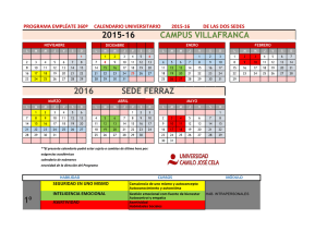 2015-16 CAMPUS VILLAFRANCA 1º 2016 SEDE FERRAZ