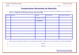 Campeonatos Nacionales de Natación.