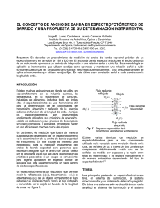 Ancho de Banda en Espectrofotómetros: Determinación Instrumental