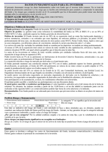 Fichas Renta Fija y Mixtos
