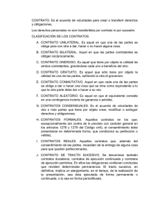 CONTRATO. Es el acuerdo de voluntades para crear o transferir