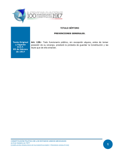 TITULO SÉPTIMO PREVENCIONES GENERALES. Texto Original y