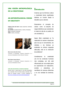 UNA VISIÓN ANTROPOLÓGICA DE LA CREATIVIDAD AN