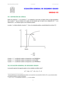 ecuación general de segundo grado unidad vii
