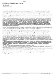 Comunicación Pública de la Ciencia