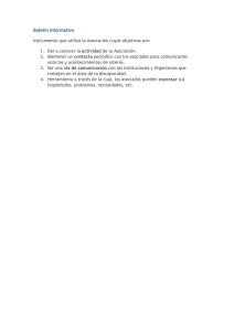 Boletín Informativo Instrumento que utiliza la Asociación cuyos