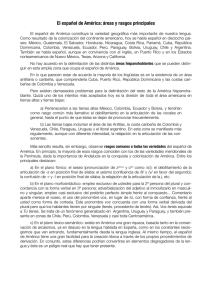 El español de América: áreas y rasgos principales