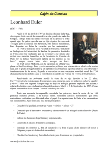 Leonhard Euler - Cajón de Ciencias