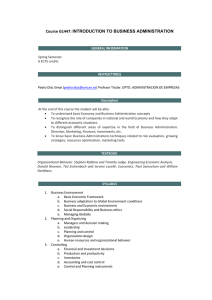 G1447 Introduction to Business Administration