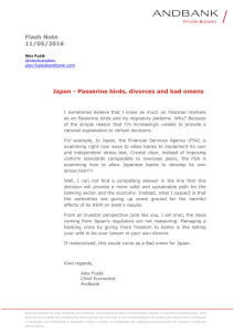 Flash Note 11/05/2016 Japan - Passerine birds, divorces and bad