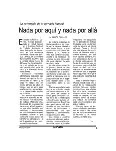 La extensión de la jornada laboral