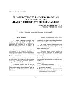 EL LABORATORIO EN LA ENSEÑANZA DE LAS CIENCIAS