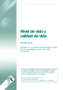 Nivel de vida y calidad de vida