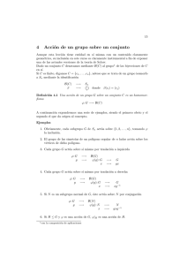 Acción de un grupo sobre un conjunto