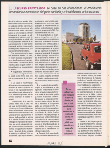EL D1scuRso PRIVATIZADOR se basa en dos afirmaciones