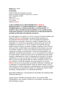 carta poder en el procedimiento laboral burocrático. cuando se