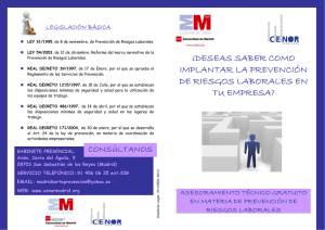 ¿DESEAS SABER COMO IMPLANTAR LA PREVENCIÓN DE