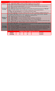 EVENTOS Y/O ACTIVIDADES DEL FIN DE SEMANA EN VILLA ELISA