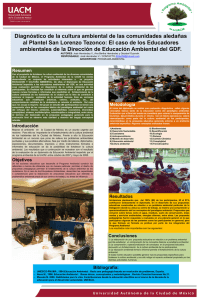Diagnóstico de la cultura ambiental de las comunidades aledañas