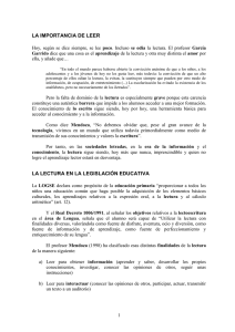 LA IMPORTANCIA DE LEER