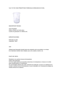 VLQ-1101100 VASO PRECIPITADO FORMA BAJA GRADUADA DE