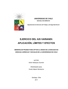 EJERCICO DEL IUS VARIANDI: APLICACIÓN, LÍMITES Y EFECTOS