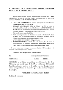 A LOS PADRES DE ALUMNOS/AS QUE DESEAN PARTICIPAR EN