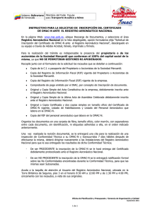 INSTRUCTIVO PARA LA SOLICITUD DE INSCRIPCIÓN DEL