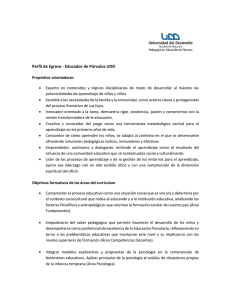 Perfil de Egreso - Educador de Párvulos UDD
