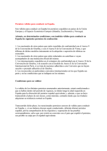 Permisos válidos para conducir en España. Son válidos para