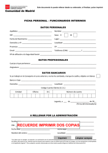 FICHA PERSONAL - FUNCIONARIOS INTERINOS