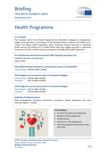How the budget is spent - Health - European Parliament