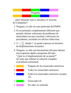 Qué elemento nuevo introduce el teorema de Castigliano?