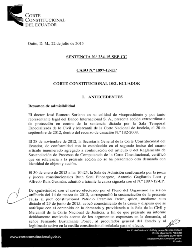 Descargar Sentencia - Corte Constitucional Del Ecuador