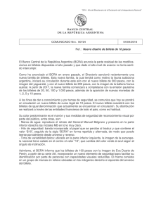 COMUNICADO Nro. 50724 04/04/2016 Ref.: Nuevo diseño de