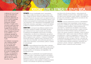 Workshop sobre a definição de serviço social