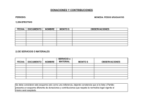 Donaciones y Contribuciones