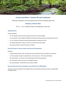 Forests and Water | Sustain Life and Livelihoods