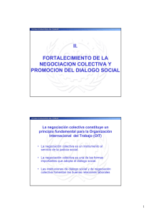 Fortalecimiento de Negociación Colectiva y promoción del Diálogo