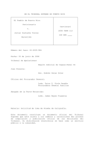 EN EL TRIBUNAL SUPREMO DE PUERTO RICO El Pueblo de