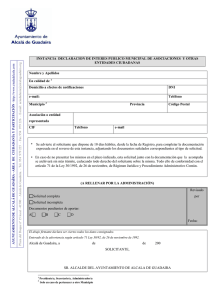 Solicitud Declaración Interés Público Municipal