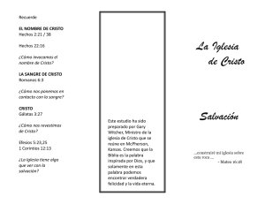 Salvación La Iglesia de Cristo