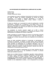 Sociedades de inversion - Superintendencia del Mercado de Valores