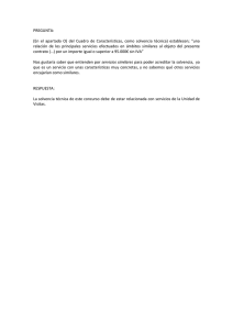 PREGUNTA: (En el apartado O) del Cuadro de Características