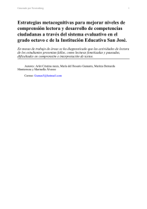 Estrategias metacognitivas para mejorar niveles de comprensión