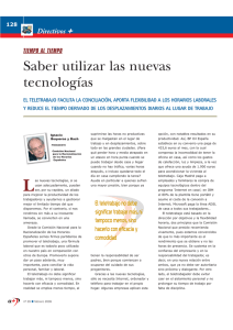 Saber utilizar las nuevas tecnologías