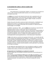 La necesidad de cultura y arte en nuestra vida