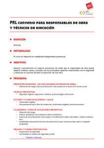 PRL convenio para responsables de obra y técnicos de ejecución