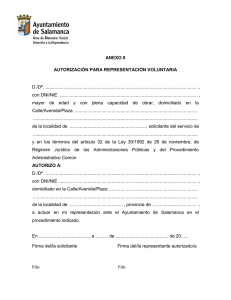 Representación voluntaria - Ayuntamiento de Salamanca