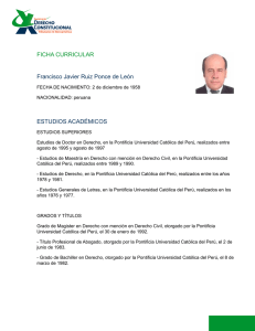 FICHA CURRICULAR Francisco Javier Ruiz Ponce de León